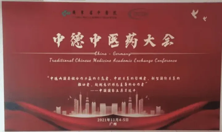 Banner of the German-Chinese TCM Conference 2021 in Guangzhou